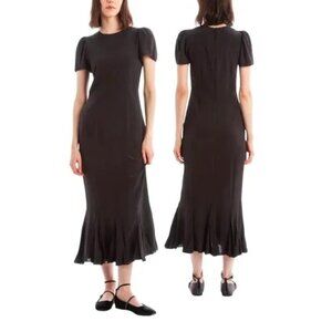 NEW $595 RHODE LULANI STUNNING BLACK MAXI DRESS SIZE 2